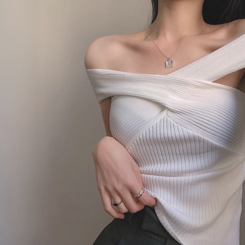 Hàng mới áo chễ vai có thể mặc được nhiều kiểu