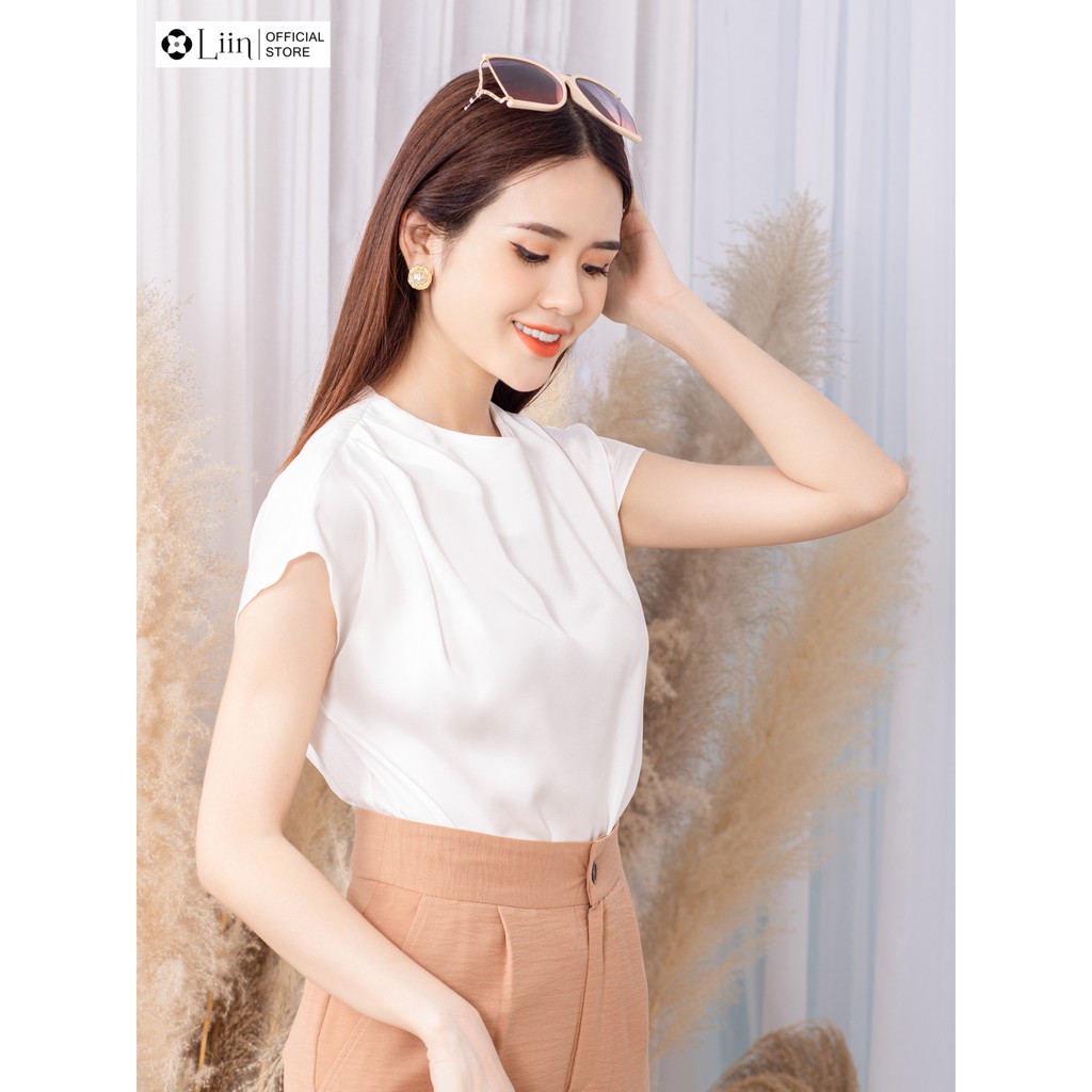 Áo lụa cộc tay nữ Linbi nhiều màu, thiết kế sang trọng, quý phái Liin clothing SM3382 | BigBuy360 - bigbuy360.vn