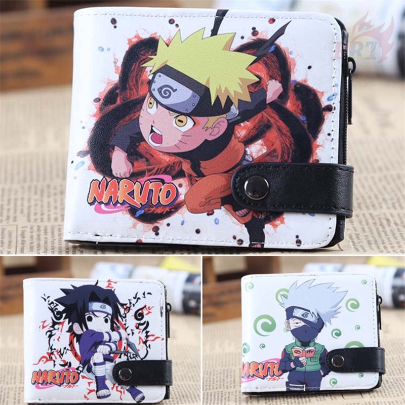 ❉ Naruto - Anime Character Ví ❉ 1Pc Naruto Sasuke Kakashi - Fashion PU Purse Wallet