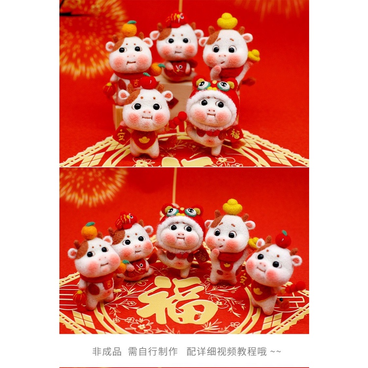 Len Chọc Handmade, Bộ Kit Len Chọc Trâu Thần Tài