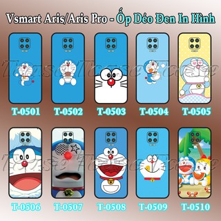 Ốp lưng Vsmart Aris/ Aris Pro dẻo đen in hình Hoạt hình Chú mèo Doraemon