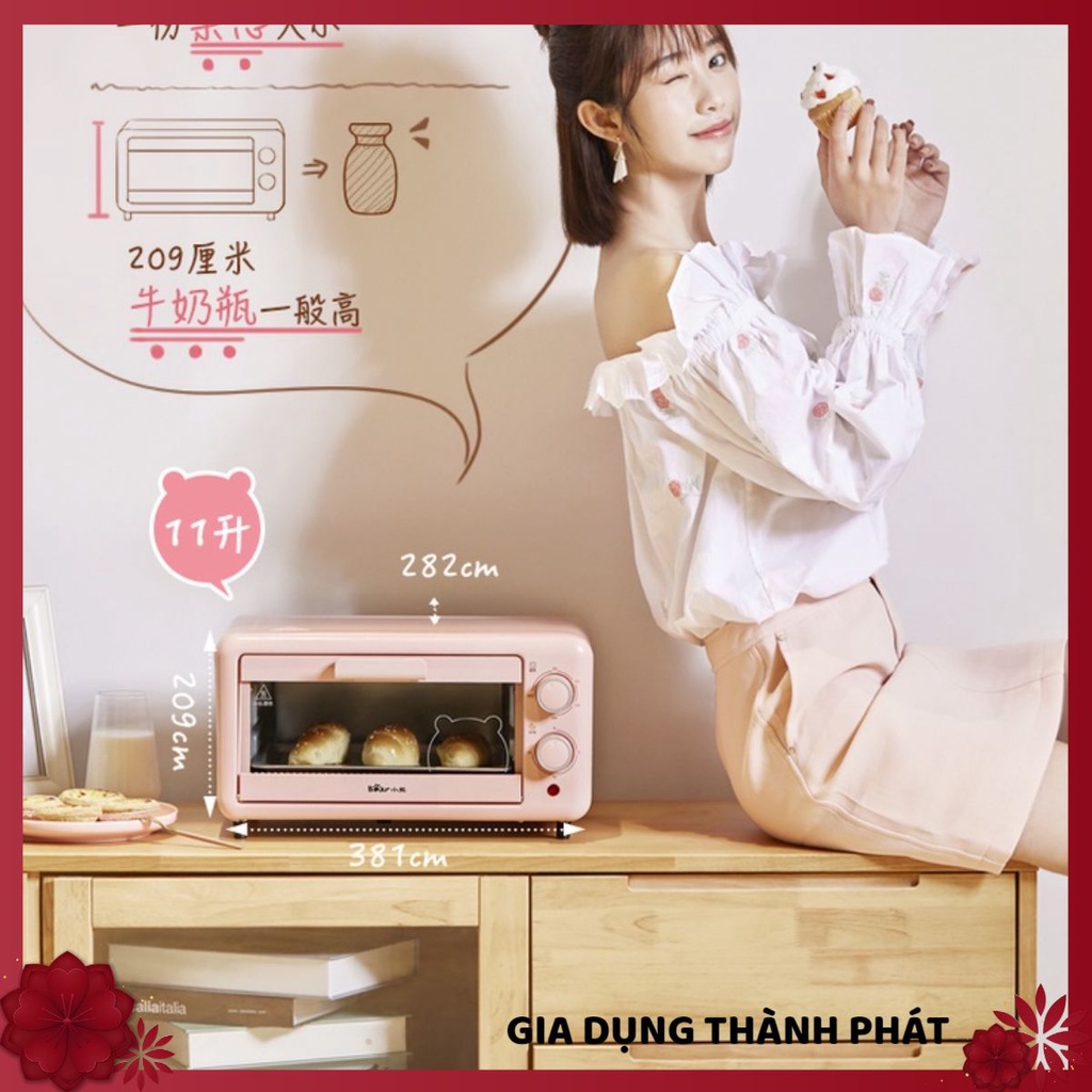 Lò nướng Bear DKX-D11B1, dung tích 11L, sử dụng để nướng bán và các loại thực phẩm