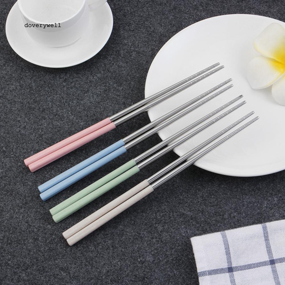 Đũa ăn chống trượt bằng thép không gỉ