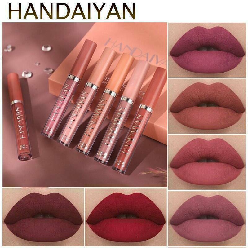 【Ready Stock】 SALE!!! - 6Pcs Long Lasting Lip Gloss Glazed Matte Beauty Liquid Lipstick Lip Makeup Set