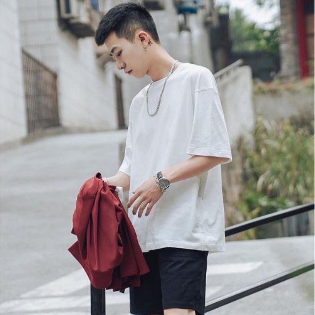 Áo Phông 🎁Áo Thun Trơn Nam Nữ Tay Lỡ Cotton 100% oversize form rộng 5 màu ,mặc thoáng mát thấm hút mồ hôi