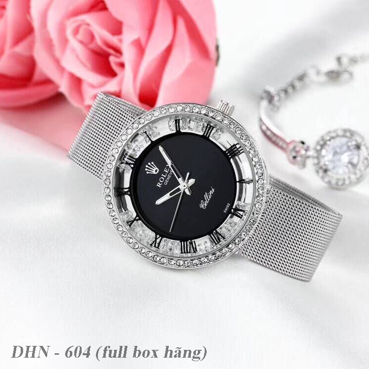 Đồng hồ nữ Rolex mặt đính đá dây hợp kim cao cấp DHN604 ngoctrinh109