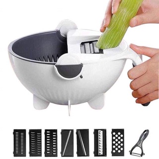 🍀 BỘ NẠO RAU CỦ ĐA NĂNG KÈM CHẬU 7 TRONG 1 XOAY 360 ĐỘ