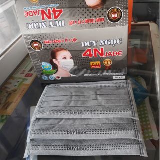 Hộp 50 chiếc khẩu trang 4 lớp duy ngọc màu xám