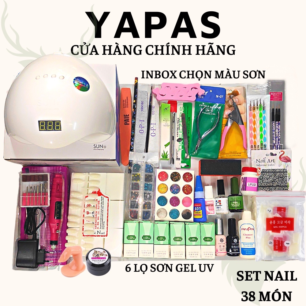 Set đồ học nail mix dụng cụ làm móng chính hãng từ cơ bản đến nâng cao, combo bộ dụng cụ làm nail cho người mới