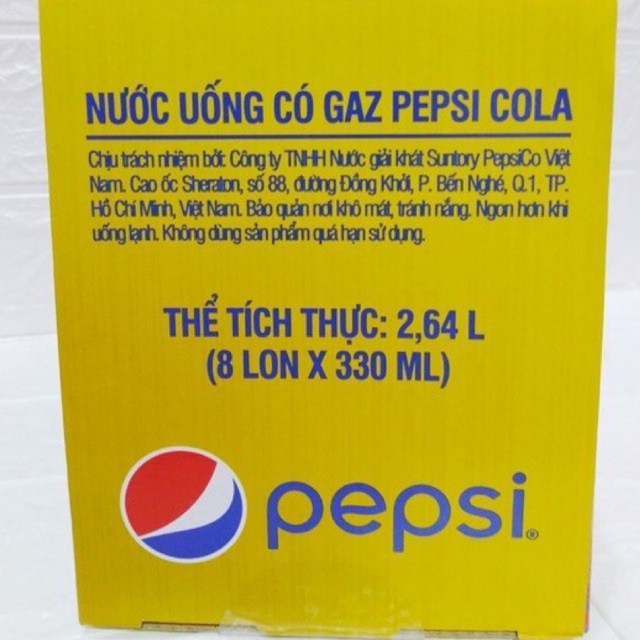 [Mã GRO1904 giảm 8% đơn 300K] [GIẢM GIÁ HOÀN VỐN] Phiên bản Giới Hạn _ Hộp 8 lon Pepsi Kì Lân Vàng 330ml