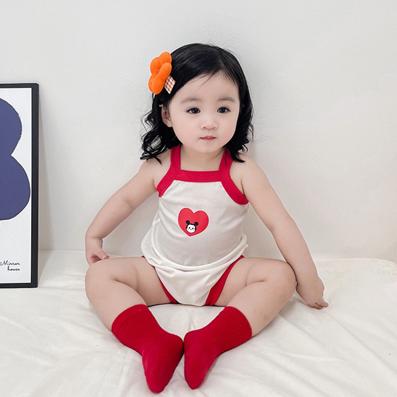 Đồ Ngủ Liền Thân Hai Dây Bằng Lụa Mát Thời Trang Mùa Hè Cho Bé