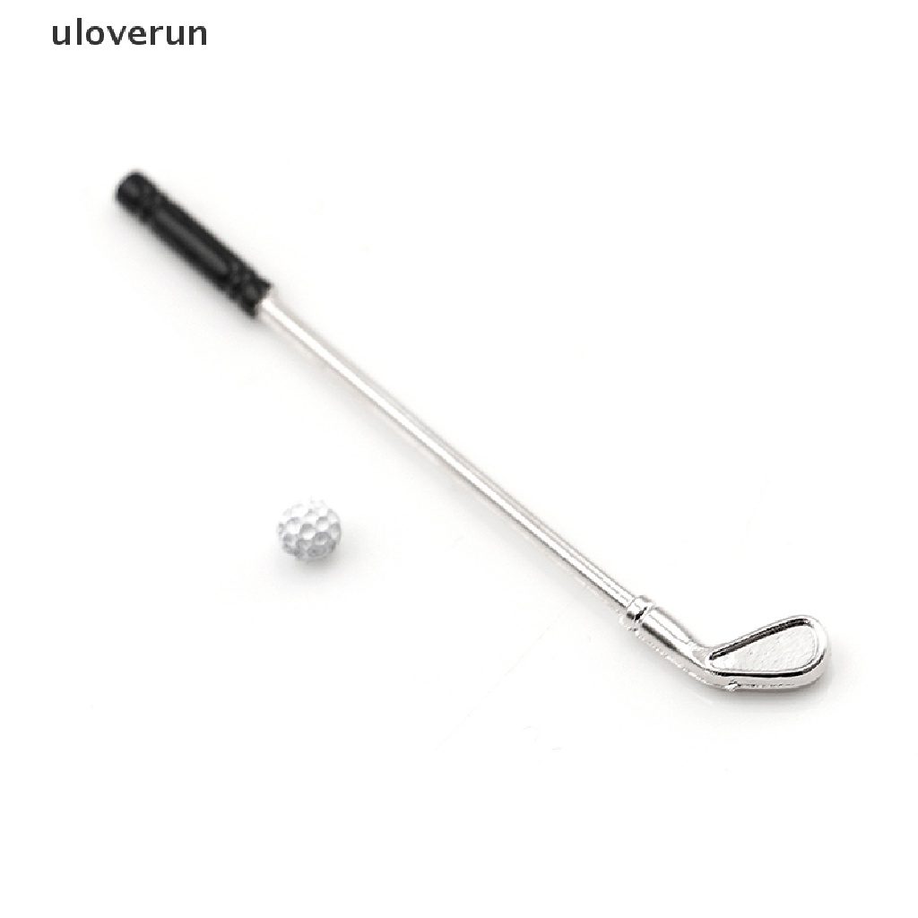 Uloverun set 1 Bộ Gậy Đánh golf Mini Tỉ Lệ 1: 12 Cho Nhà Búp Bê