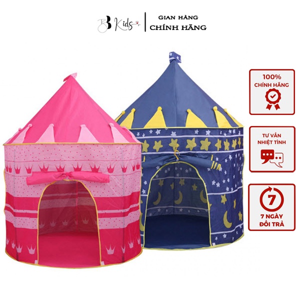 Lều hoàng tử công chúa BB Kids hình dáng lâu đài cho bé