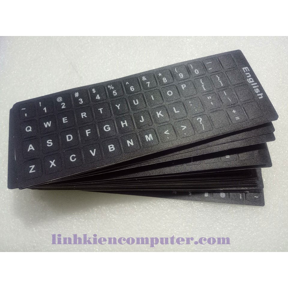 Dán phím ngôn ngữ Tiếng Anh dùng cho bàn phím bị bóng, phím song ngữ