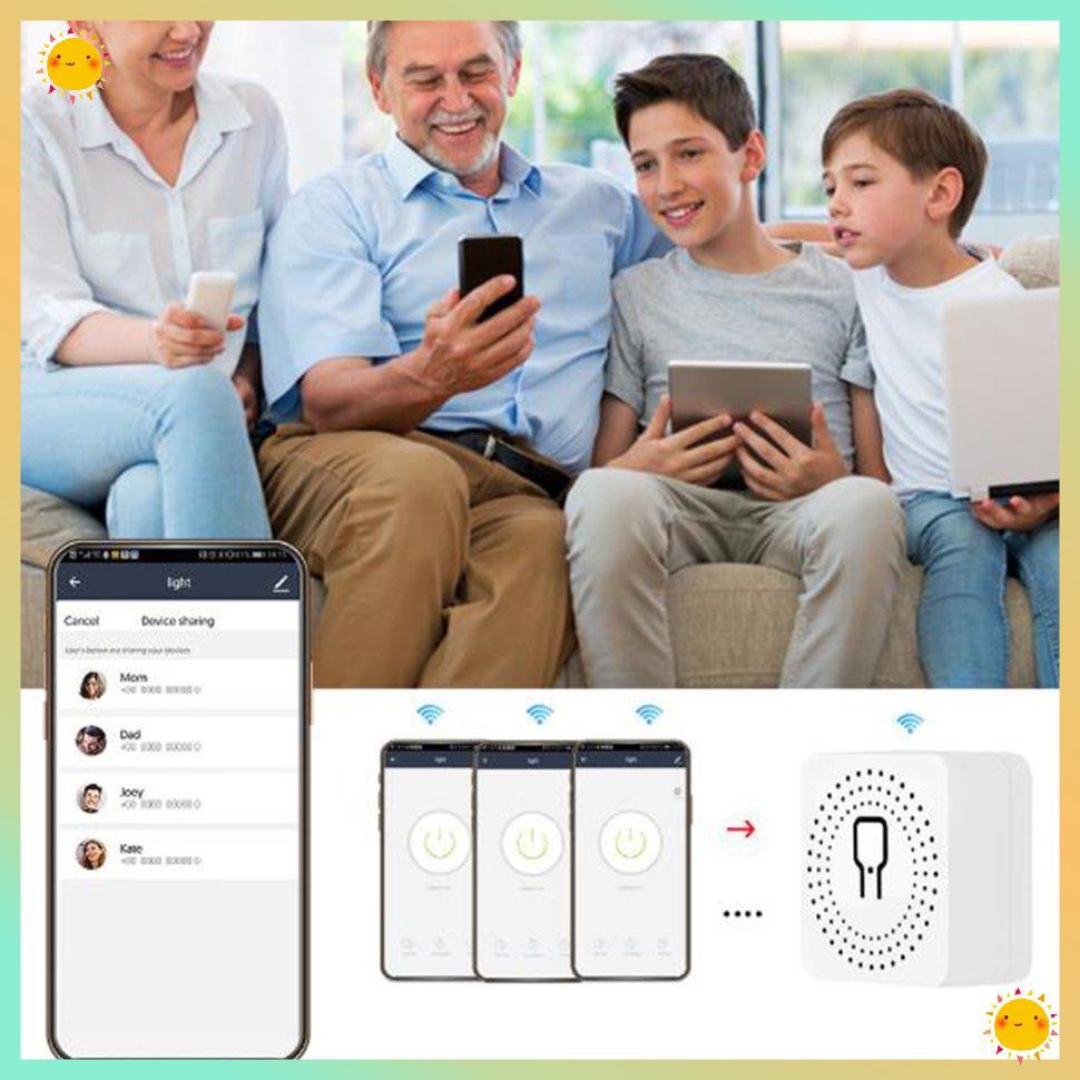 (Bán Chạy) Bộ Điều Khiển Từ Xa Đồng Bộ Thông Minh Wifi 16a