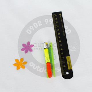 Phao mút tóm sẵn 8cm (có lưỡi,chì, hạt chặn phao)