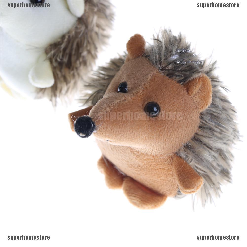 Móc khóa lông nhung hình nhím Kawaii 10cm