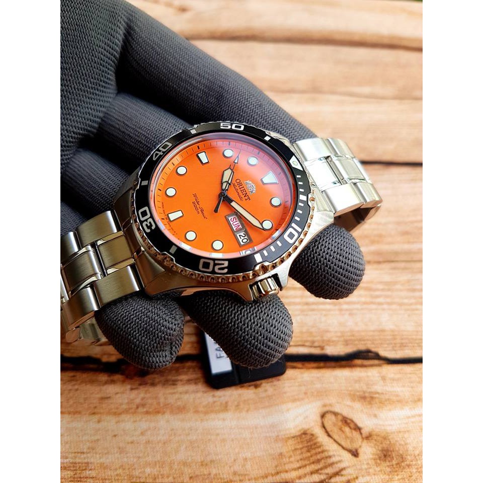 Đồng hồ nam Orient RAY II Orange FAA02006M9 - Máy Automatic - Kính khoáng cường lực - Dây thép không gỉ