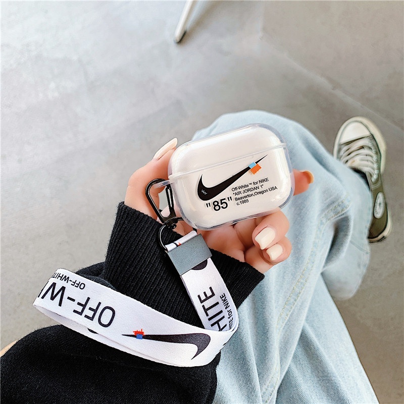 Vỏ Bảo Vệ Hộp Sạc Tai nghe không dây airpods 1/2 pro 1/2 pro 85 Họa Tiết logo Nike Thời Trang