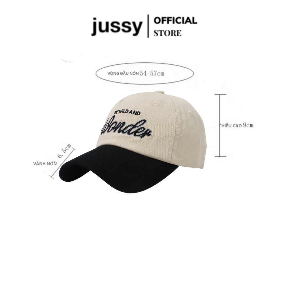 Mũ Lưỡi Trai Nam Nữ Thêu Chữ Wonder Jussy Fashion Form Mềm Chất Vải Kaki Thoáng Mát