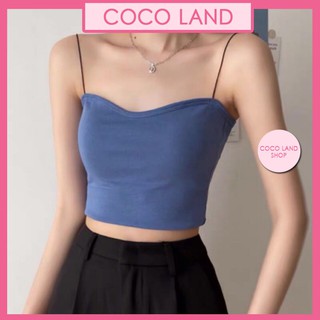Áo bra 2 dây sợi bún siêu mảnh có đệm ngực Ulzzang phong cách hàn quốc COCOLAND