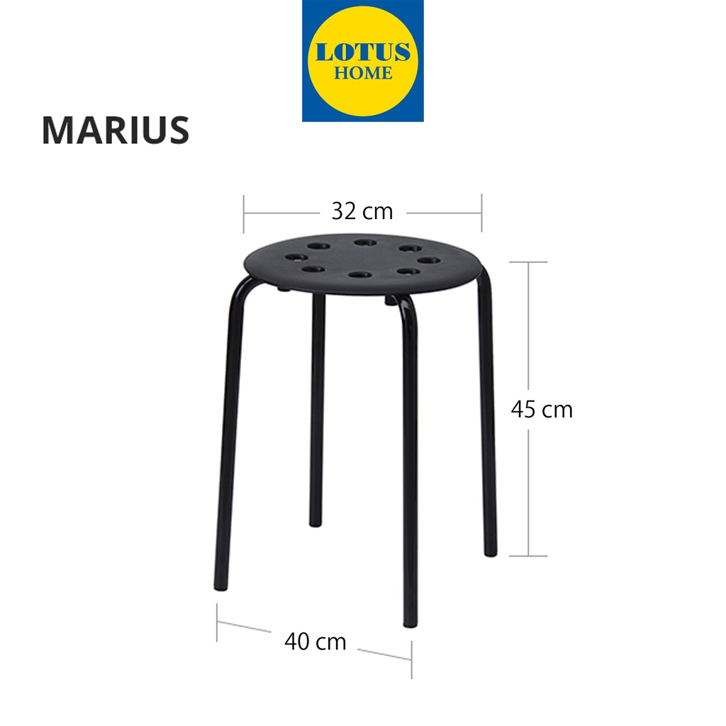 IKEA Ghế đẩu tròn chân sắt tự lắp ghép IKEA Marius