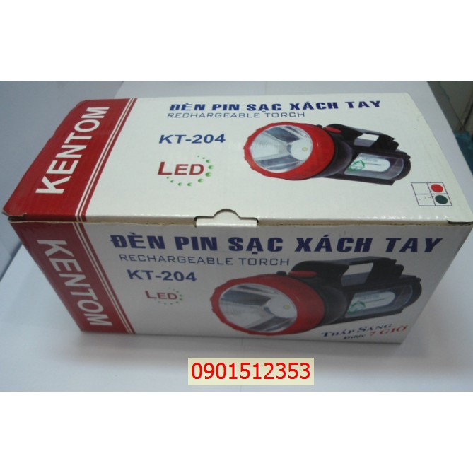 Đèn pin sạc tích điện KENTOM 204