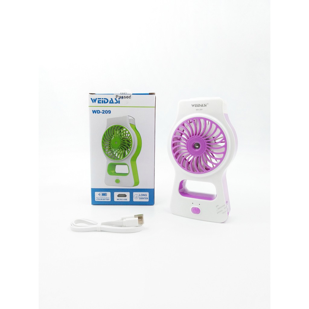 Quạt mini để bàn phun sương VKT-WD-209 + tặng kèm 1 dây sạc cổng usb