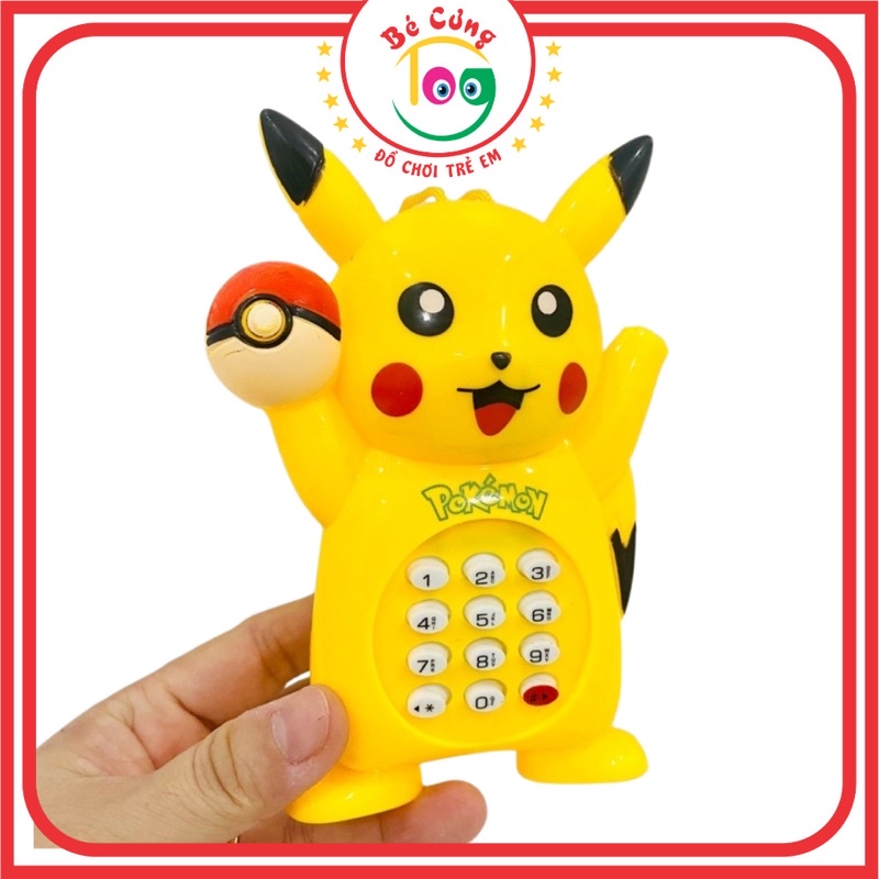Đồ Chơi Điện Thoại Pikachu Dùng Pin Bấm Phát Nhạc Vui Nhộn Dành Cho Bé