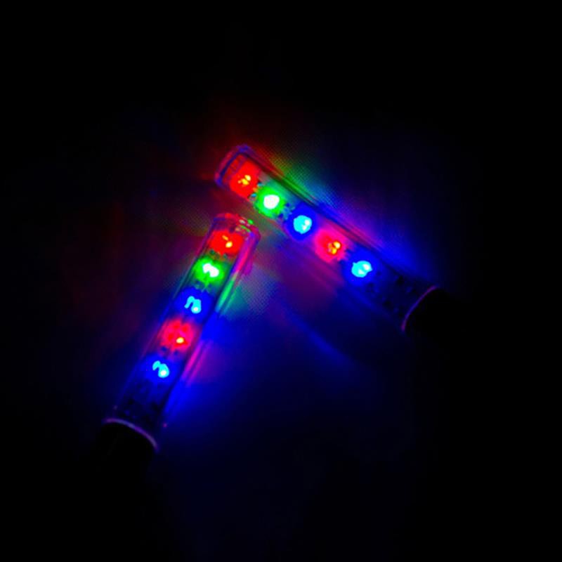 Đèn LED gắn nắp van bánh xe hơi/xe đạp/xe máy nhiều màu