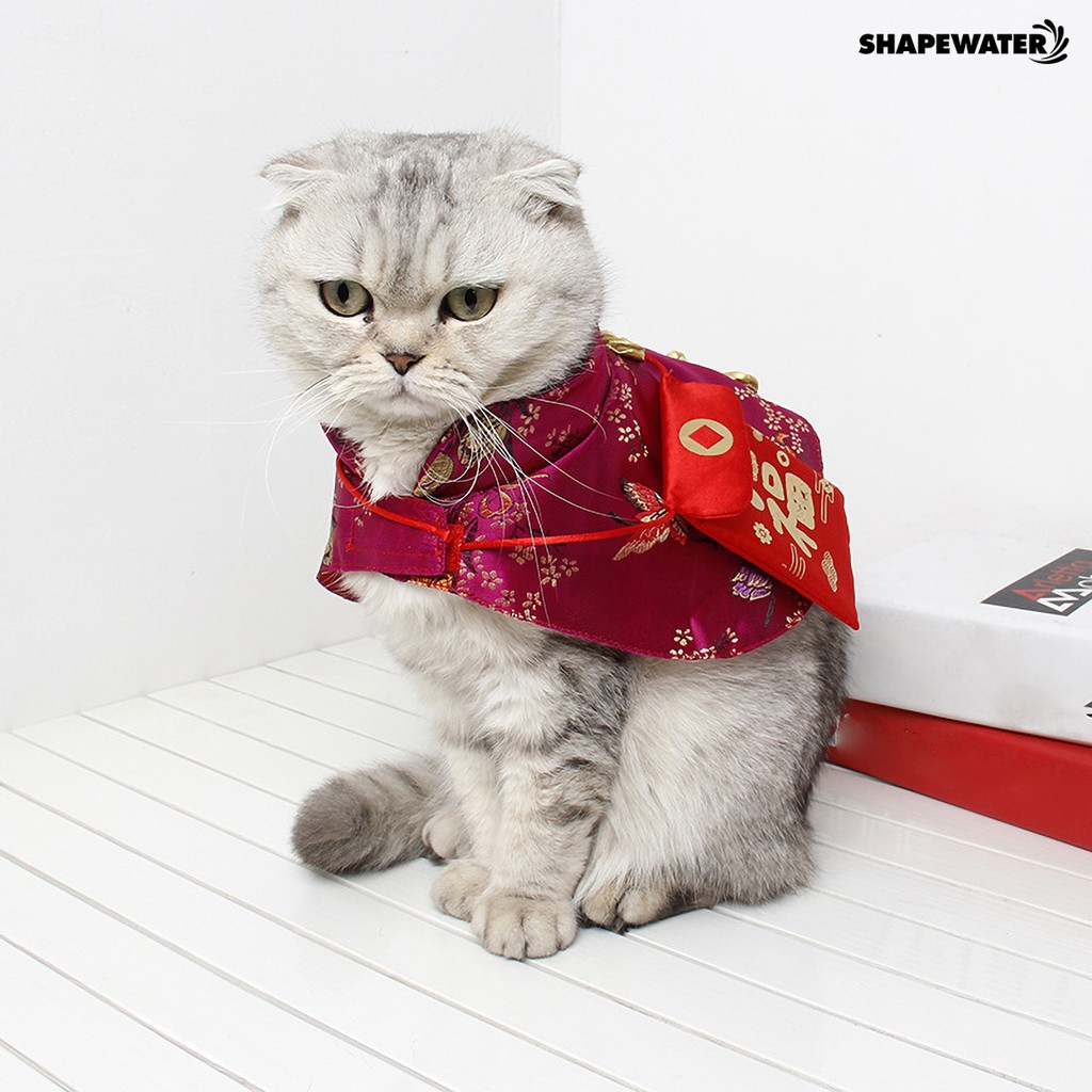 Áo Choàng Giữ Ấm Mùa Đông Kiểu Năm Mới Cho Mèo