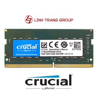 RAM laptop Crucial DDR4 8GB bus 2666 MHz - bảo hành 3 năm
