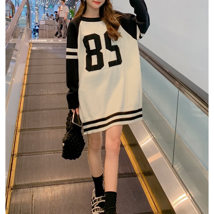 IELGY Áo sweater Dệt Kim In Chữ IELGY Thời Trang Cho Nữ