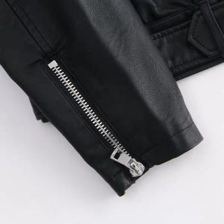 Áo da cổ lông lót vải đỏ