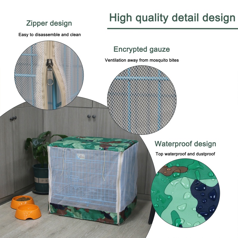 Vỏ Bọc Chuồng Thú Cưng 24 36 42 Inches Bằng Vải Oxford Bền Chống Nước