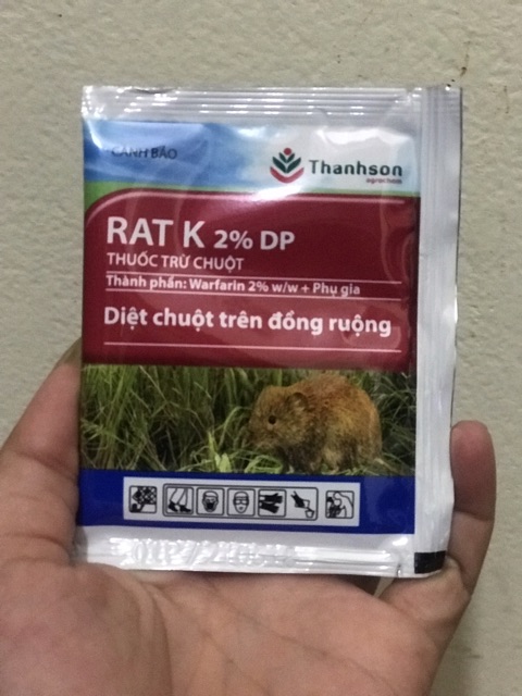 [Rẻ vô địch] Thuốc diệt chuột Rat K 2%DP gói 10g