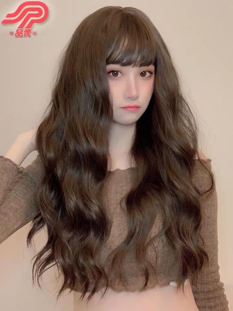 Tóc giả nguyên đâù xoăn sóng ❤️ FREESHIP ❤️❤️ nguyên đầu xoăn sóng 3 trục tặng kèm lưới trùm