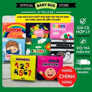 Bộ sách vải cho bé theo chủ đề, made in việt nam. mini cloth book,chính hãng lalala baby