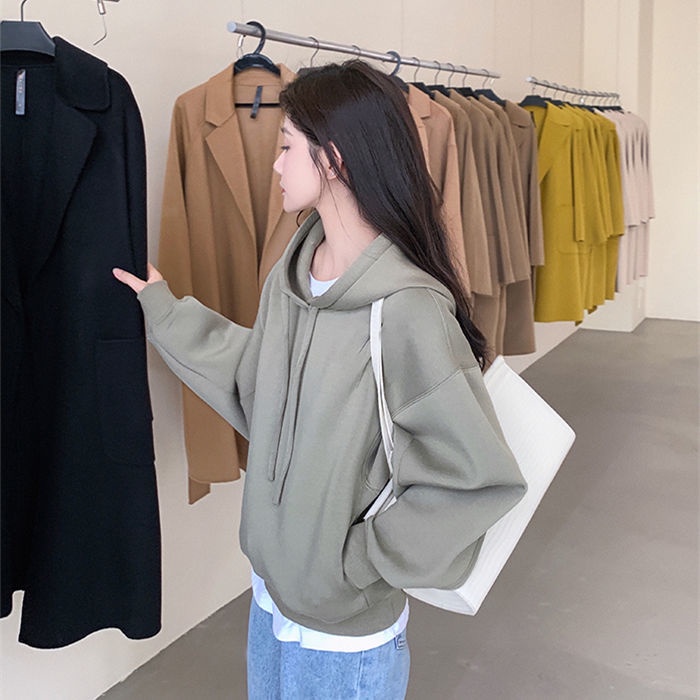 Áo hoodie dáng rộng thời trang thu đông cho cặp đôi