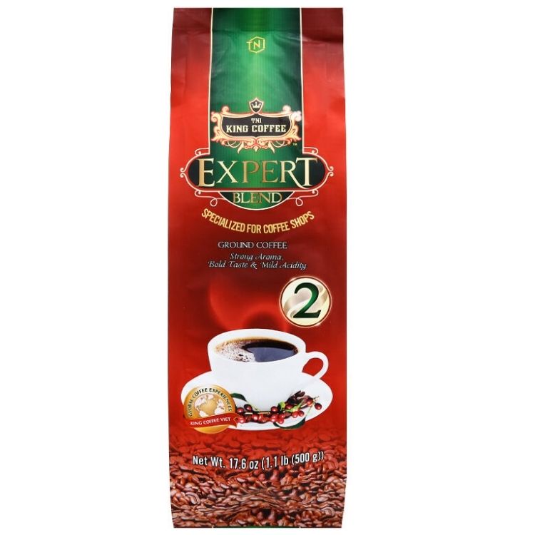 [Combo 2 bịch -1kg] Cà Phê King Blend Pha Phin Số 1-2-3- Inpie, Cafe Rang Xay Hương Thơm Lâu và Vị Đậm Đà, Đồ Uông