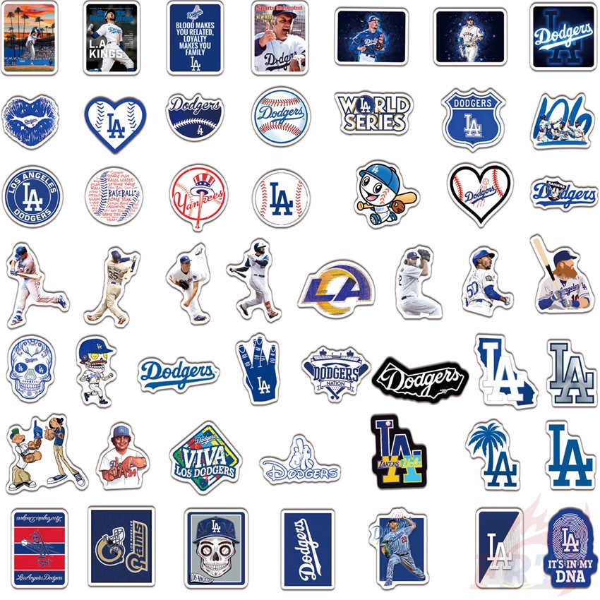 ❉ Los Angeles Dodgers Series 01 - Major League Baseball MLB Team Stickers ❉ 50Pcs/Set DIY Fashion Luggage Laptop Skateboard Decals Doodle Stickers