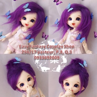 Tóc lông thú búp bê BJD - 14cm