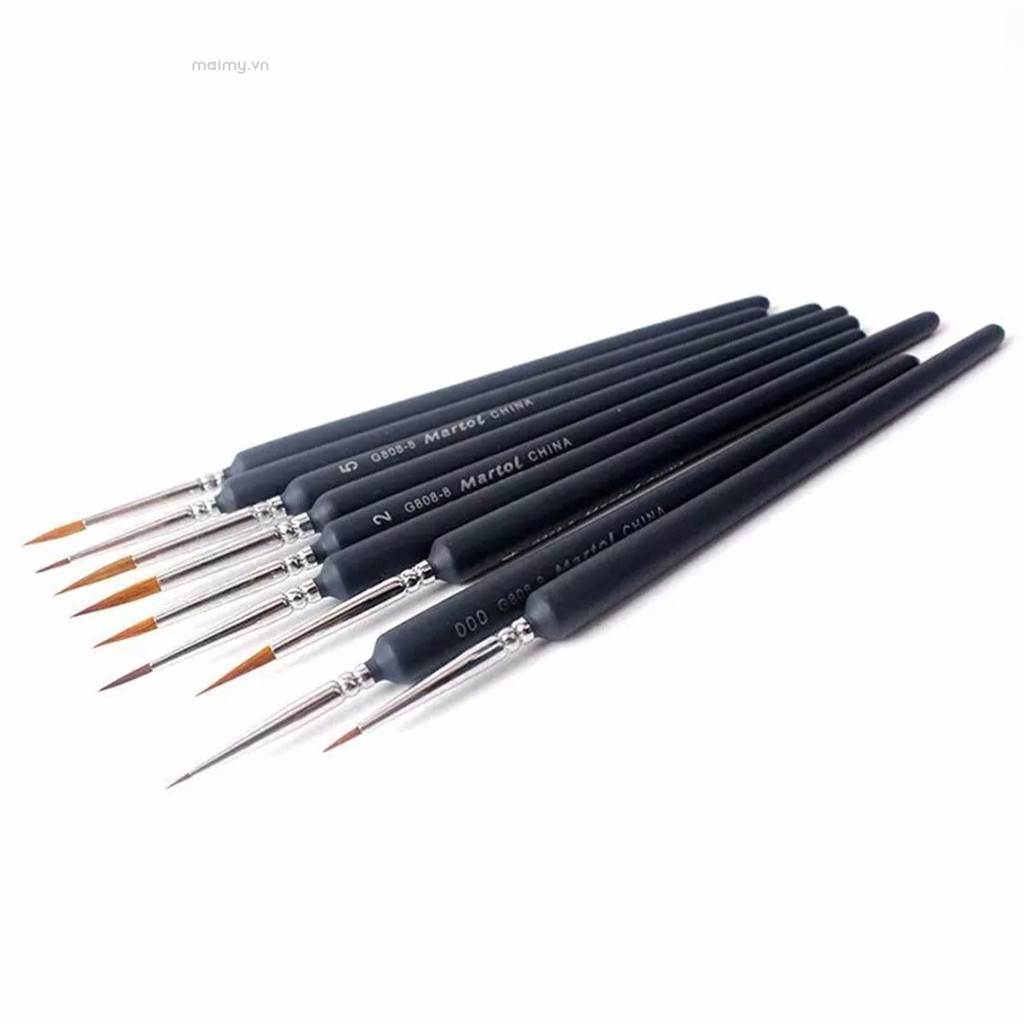 Set 9 Cọ Vẽ Màu Nước / Sơn Dầu Chuyên Dụng