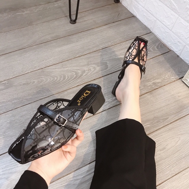 Giày sục meka trong hở mũi 3p