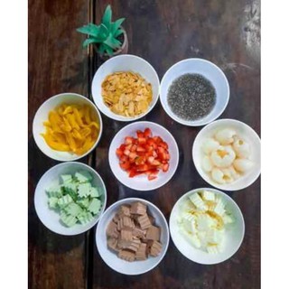 [ Tặng hoa đậu biếc ]: Sét nguyên liệu chè khúc bạch, nấu được khoảng 10 ~ 12 chén.