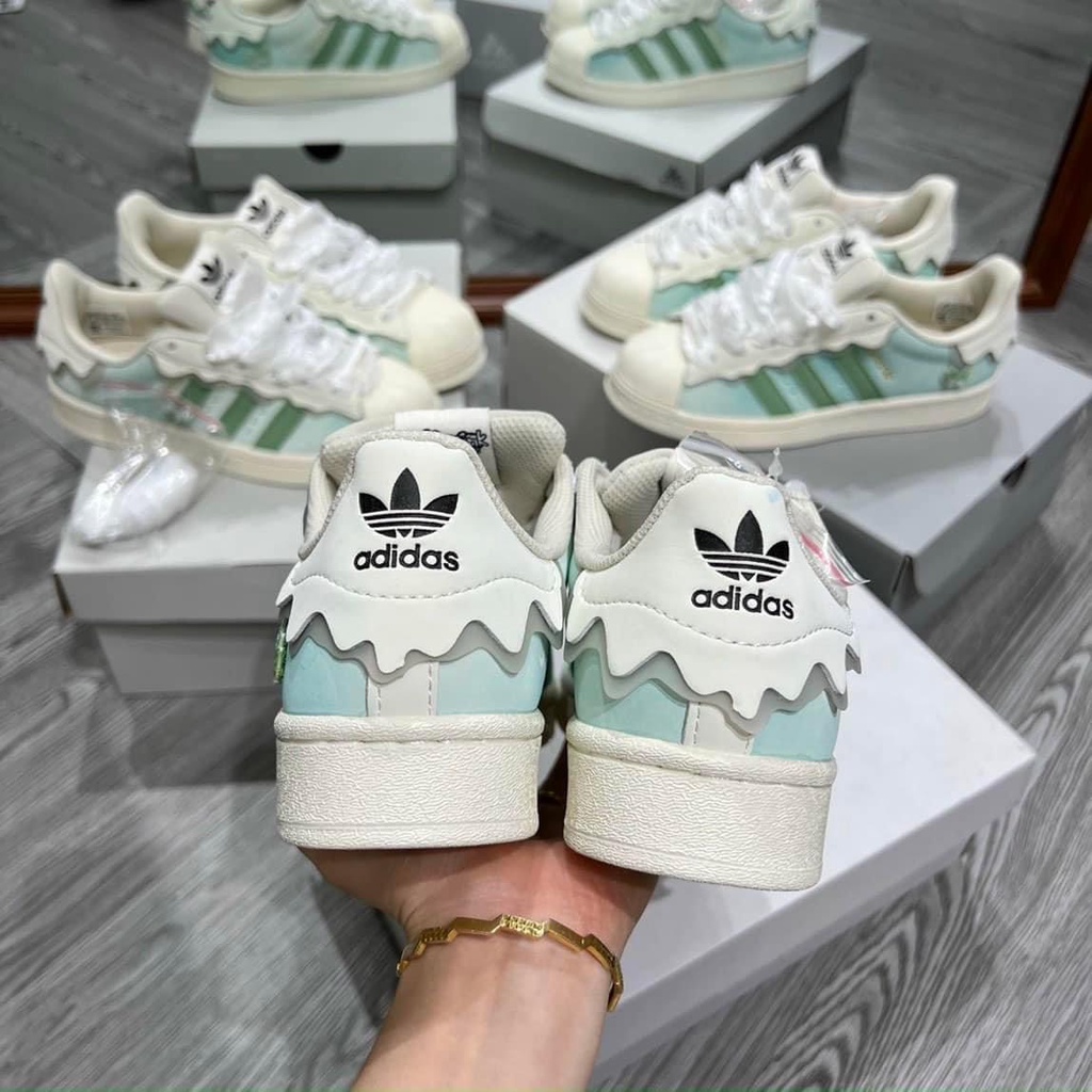 [CÓ SẴN] Giày Sneaker Thể Thao nam Nữ _Adidas Superstar_ Mũi sò cao cấp 4 màu: Kem, Hồng, Xanh, Trắng Full box