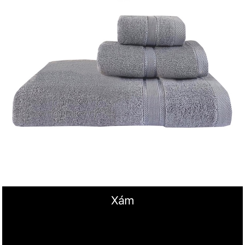 Khăn lau đầu 35x80cm 100% cotton siêu thấm hút, không sổ lông, không phai màu dùng cho gia đình, spa - salon, khách sạn