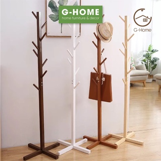 Cây treo quần áo treo đồ Ghome gỗ thông tự nhiên phong cách vintage dễ tháo lắp di chuyển CT19M1