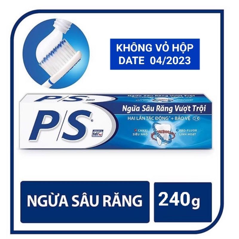 Kem đánh răng PS ngừa sâu răng vượt trội 240 gr - KO VỎ HỘP