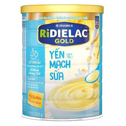 Bột ăn dặm Ridielac Gold lon 350g - Yến Mạch Sữa